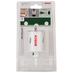 Bosch Bimetall Lochsäge 51 mm im Blister: Ideal zum Bohren von Löchern in Holz, Metall und Kunststoff.