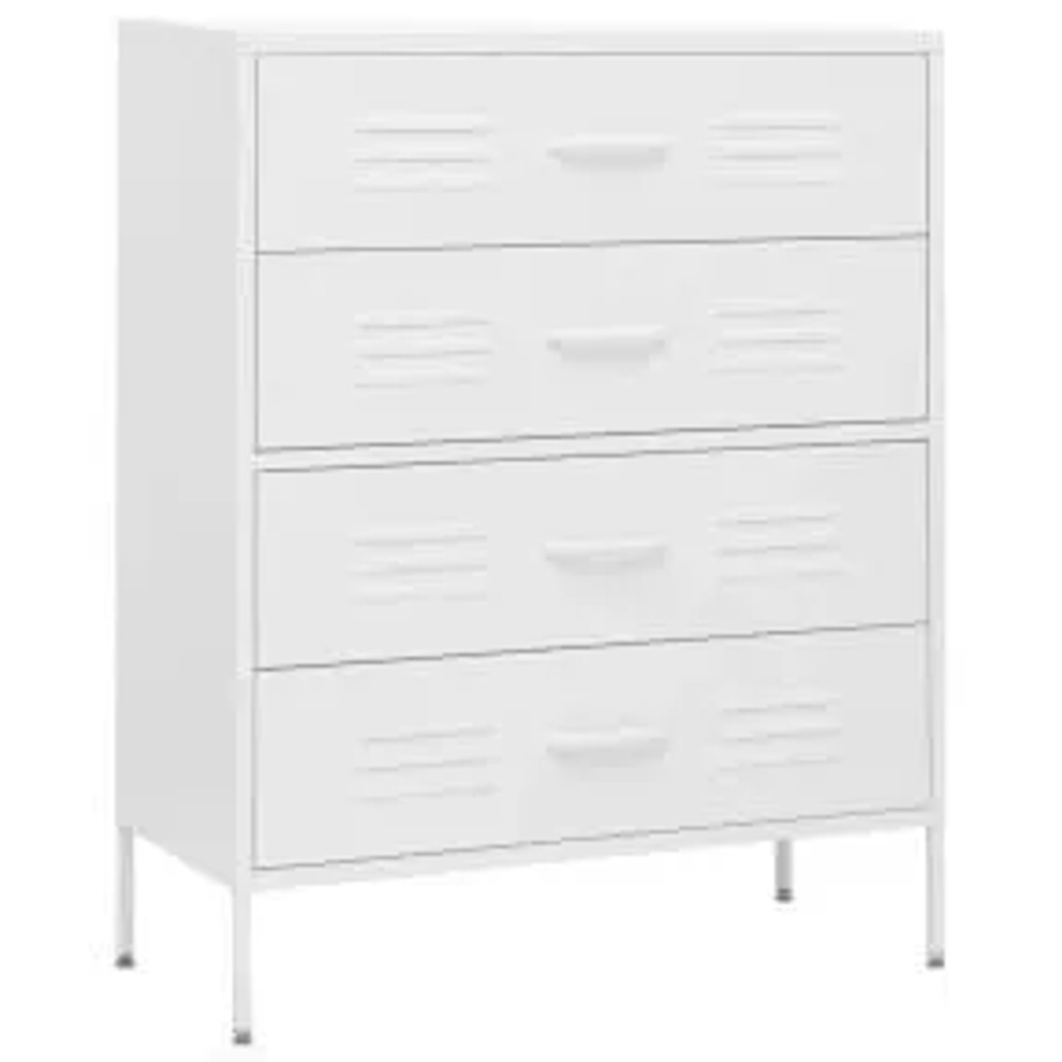 vidaXL Kommode Weiß 80x35x101,5 cm Stahl günstig online kaufen