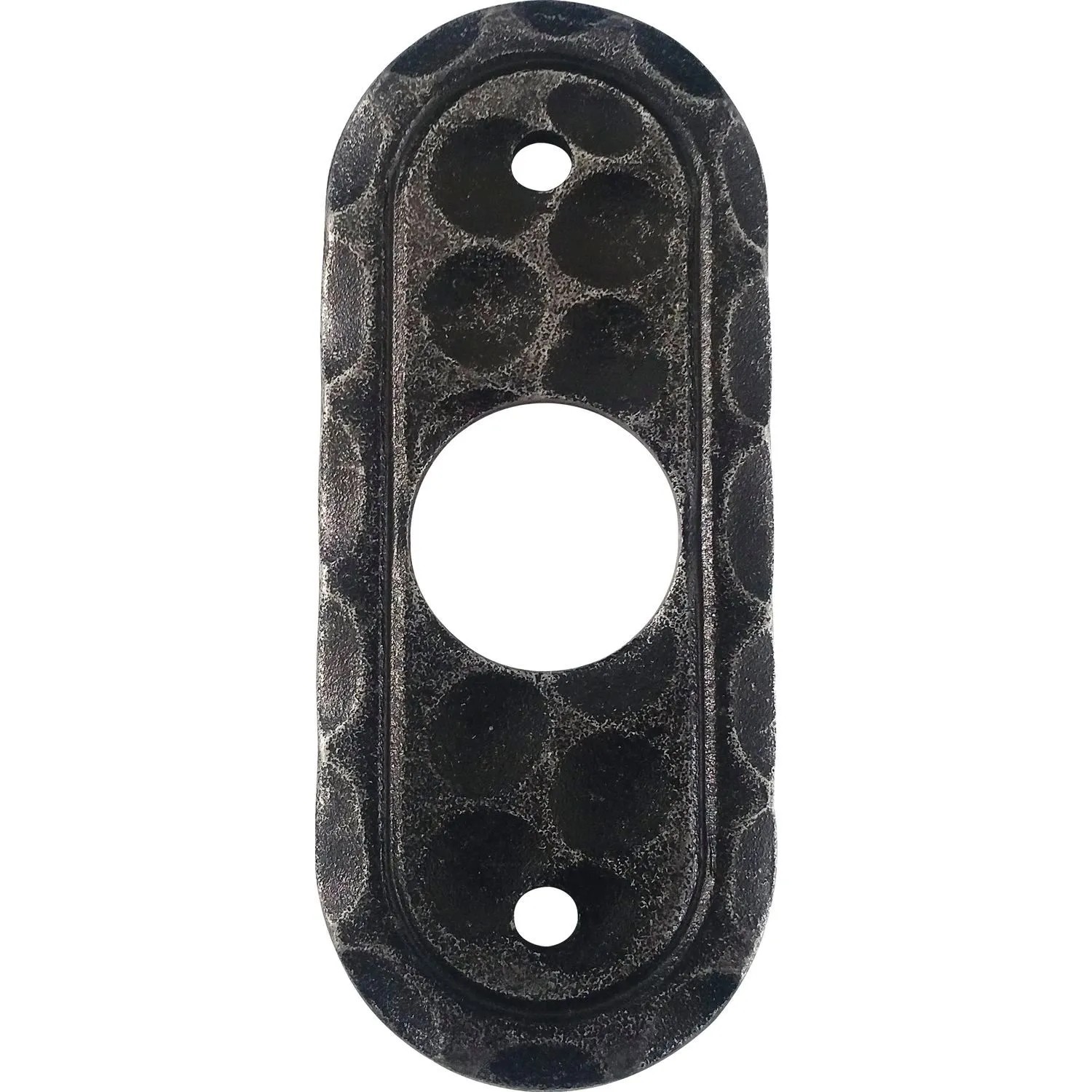Halcö Drückerrosette Sill Oval 30x42 mm Verzinkt Schwarz Passiviert
