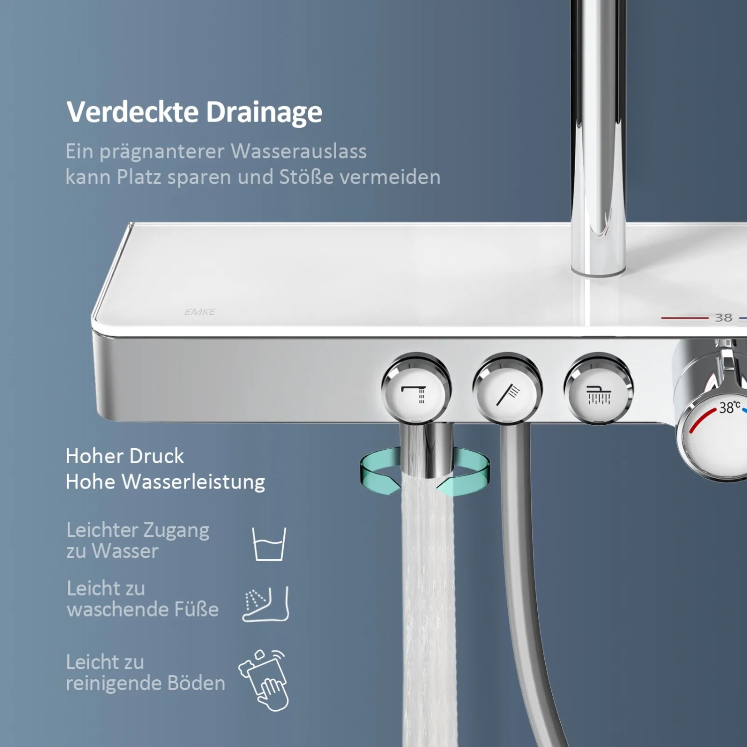 EKE Duschsyste It Therostat, Regendusche Duschsyste Produktbild-Vorschau 12