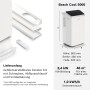 Bosch Cool 5000 Klimagerät mit Zubehör: Fenster-Kit, Abluftschlauch und Fernbedienung.