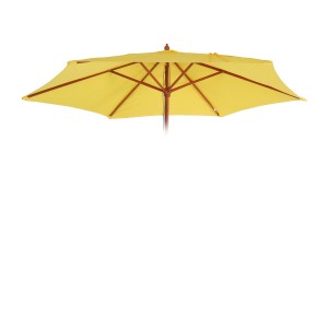 Gelber Ersatzbezug für MCW Sonnenschirm Lissabon, Ø 3m. Schutzhülle mit Holzgestell.