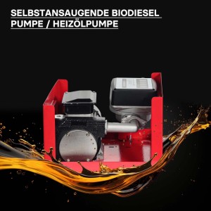 Wiltec Heizöl- Und Dieselpumpe 230V/750W 80L/Min Selbstansaugend Pumpe Pistole