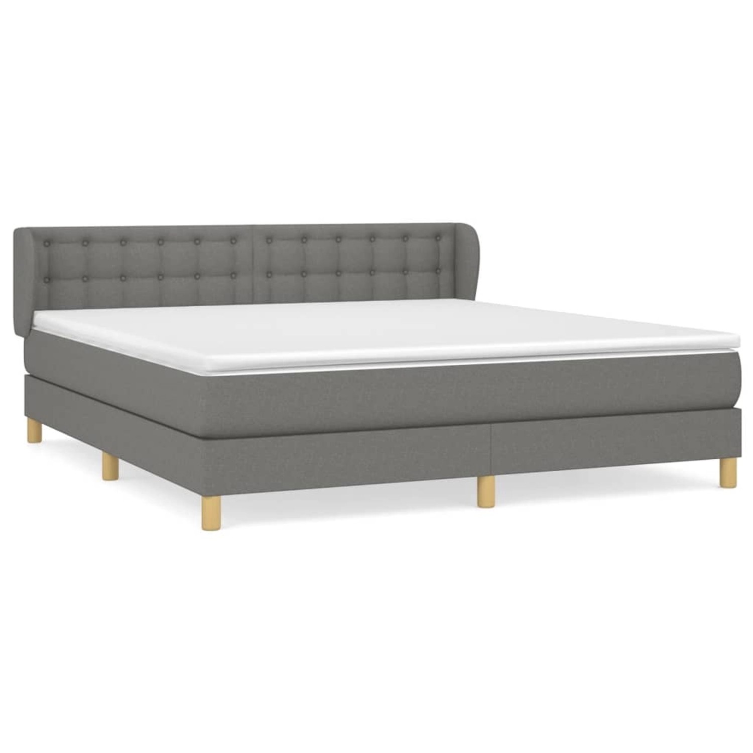 vidaXL Boxspringbett mit Matratze Dunkelgrau 160x200 cm Stoff1399901 günstig online kaufen