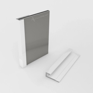 Aluverbund24 200cm Abschlussprofil für Alu Verbundplatte Weiß RAL9016
