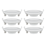 6er Set LUXULA LED Downlight Einbauspots, dimmbar, Farbe einstellbar, rund, weiß.