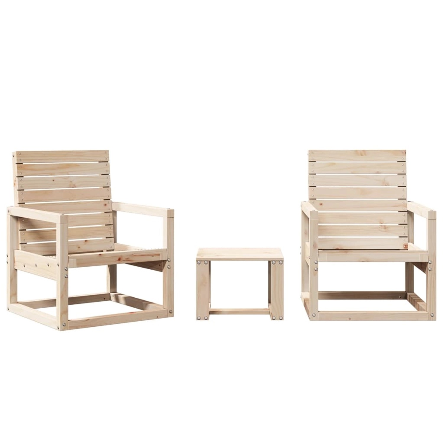 vidaXL 3-Tlg Garten-Lounge-Set Massivholz Kiefer 832552 günstig online kaufen