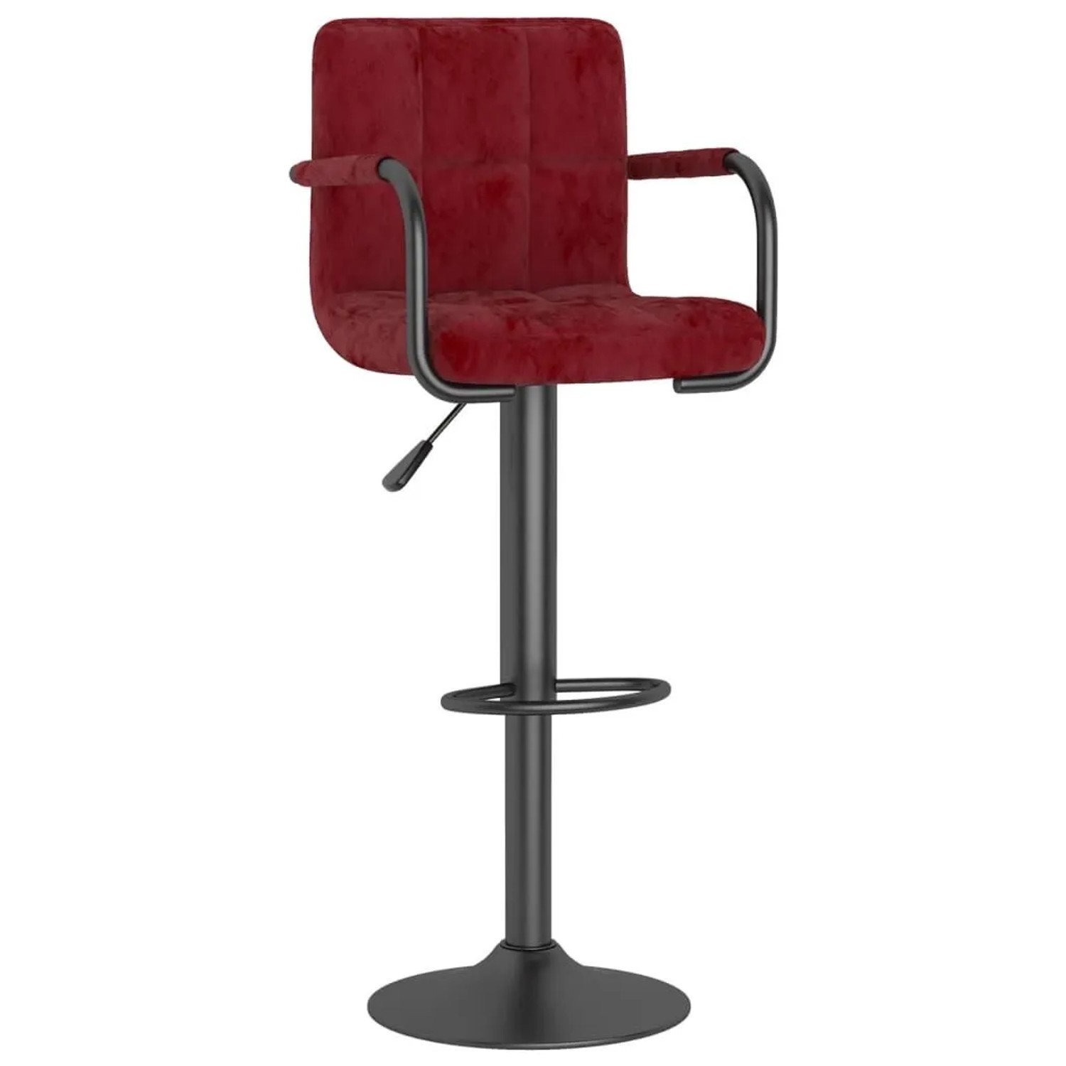 vidaXL Barhocker Weinrot Samt 334654