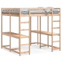 vidaXL Hochbett mit Schreibtisch & Leiter 160x200 cm Massivholz Kiefer 3284233_3