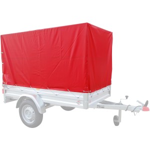 Stema Hochplanenset Rot für Autoanhänger, 201x108x100 cm, zur Erhöhung des Ladevolumens.
