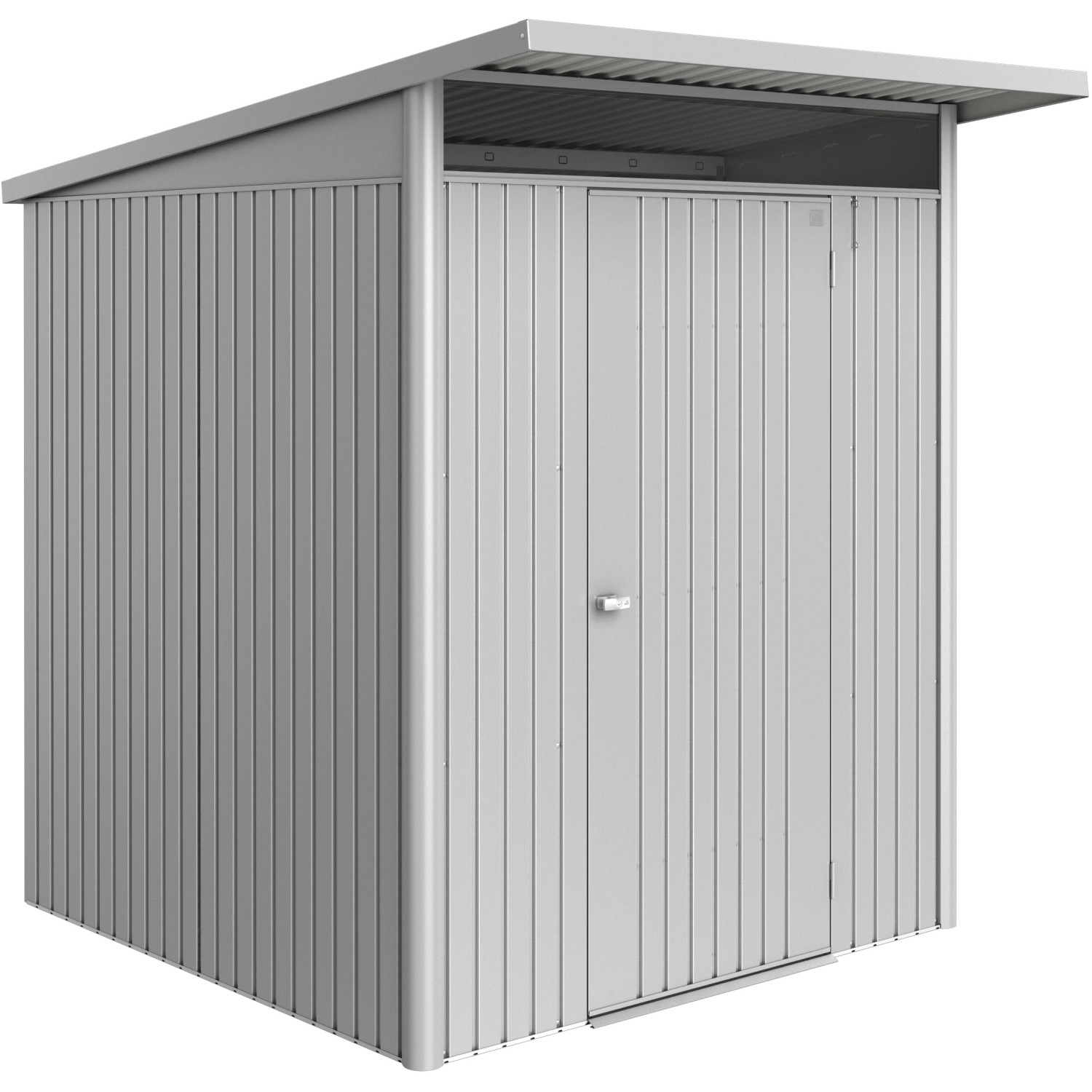 Biohort Gerätehaus Avantgarde Eco Standardtür 209 x 172 x 172 cm Silber-Met.