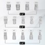 14-tlg. CCLIFE Torx Nuss Set E4-E24 aus Chrom-Vanadiumstahl mit 1/4, 3/8, 1/2 Zoll Antrieb für Außentorx.