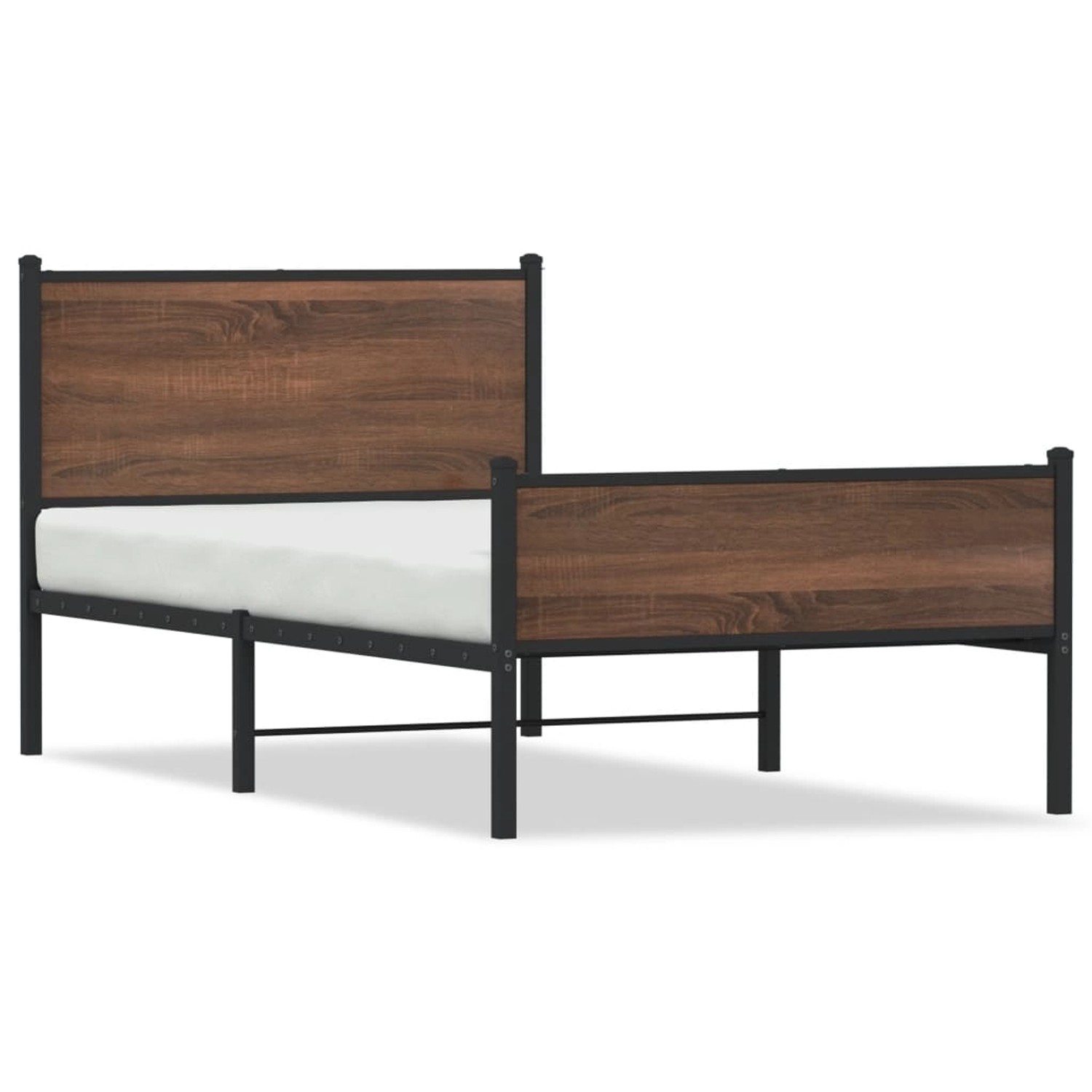 vidaXL Metallbett ohne Matratze Eichen-Optik 100x190 cm 4007952 günstig online kaufen