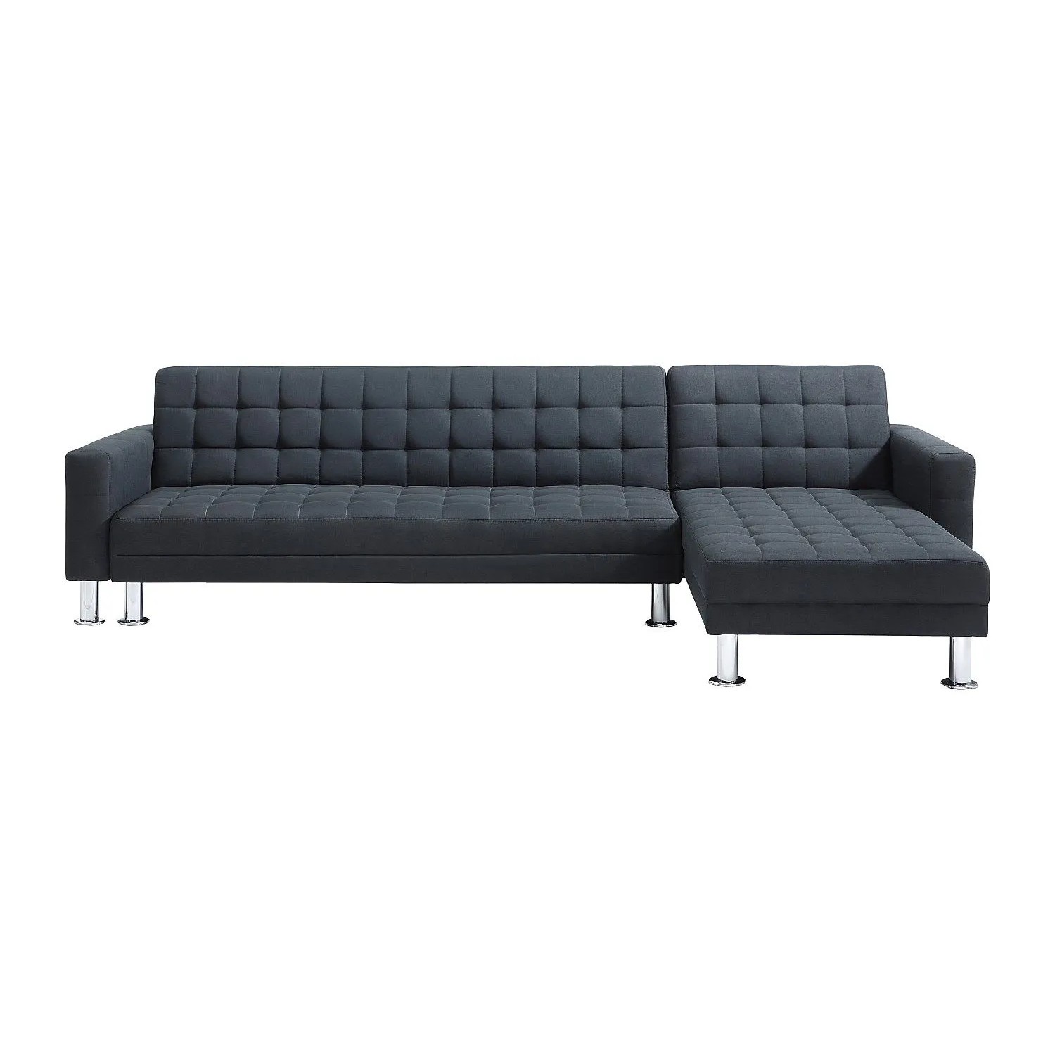 Vente-unique Schlafsofa Willis Schwarz 290 cm