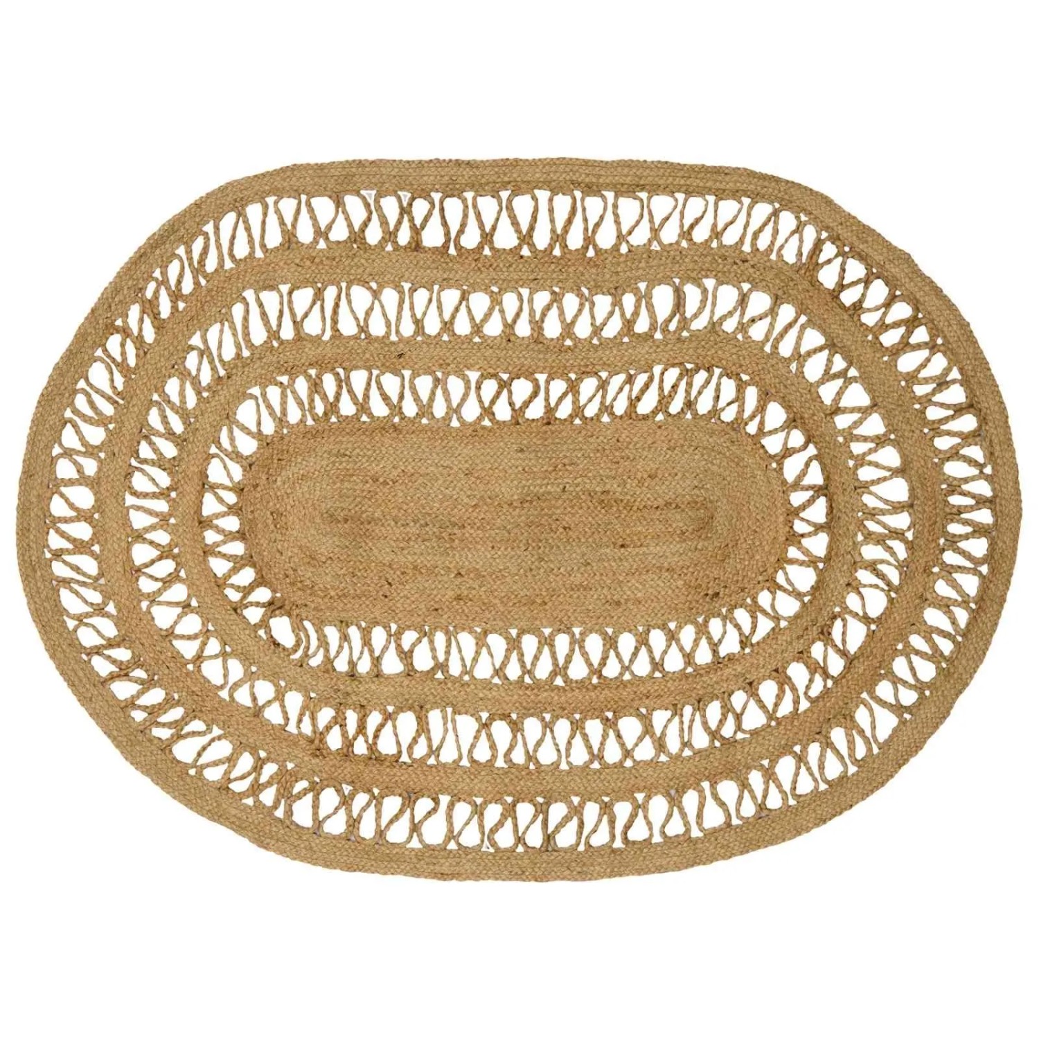 vidaXL Teppich Braun 100 x 152 cm Jute 42010814