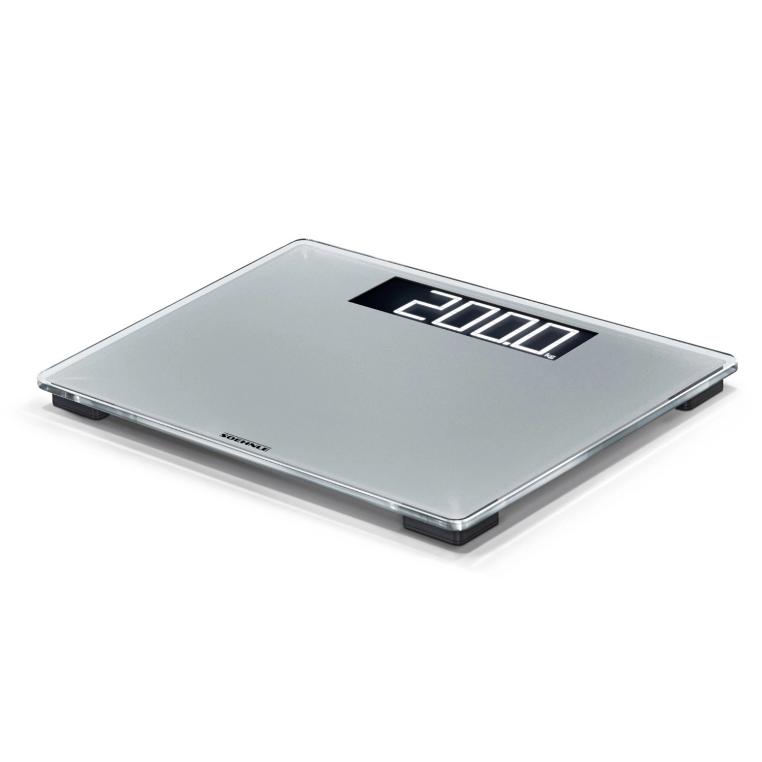 Leifheit Personenwaage Digital Style Sense Comfort 600, silbergrau, mit LCD-Anzeige.