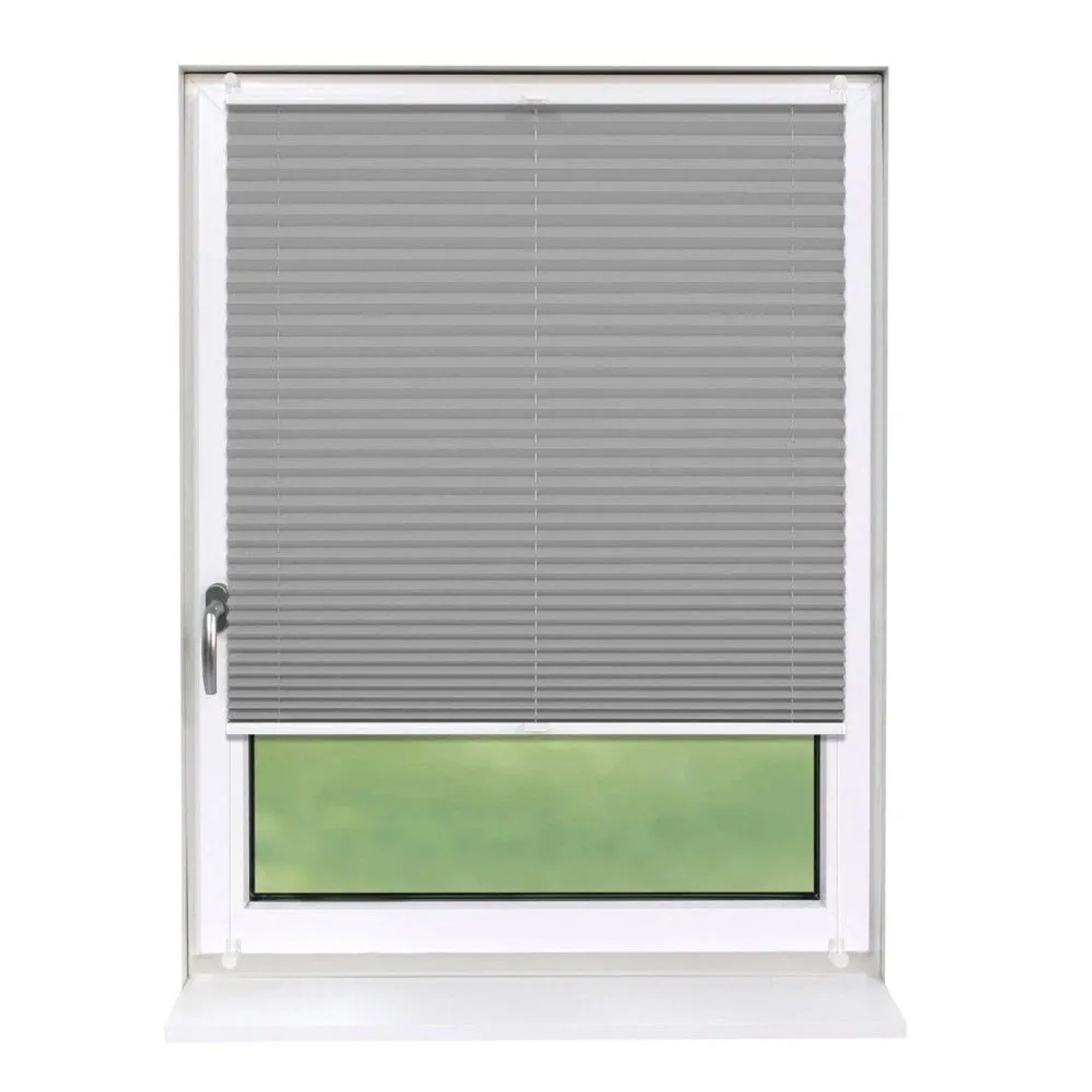 Deco-Raum Plissee Basic ohne Bohren 120x150cm Grau Blickdicht Klemmfix