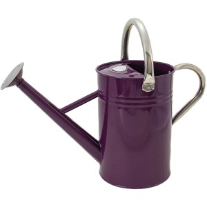 Violette Kent & Stowe Gießkanne, 4,5 l, mit verzinktem Stahl und Brauseaufsatz.