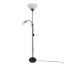 Dapo Deckenfluter Kora, titanfarbene Stehlampe mit Leseleuchte, 178cm hoch.