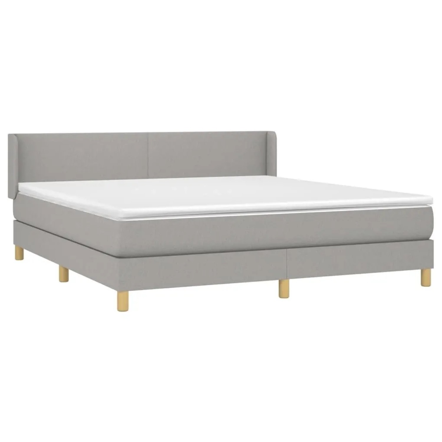 vidaXL Boxspringbett mit Matratze Hellgrau 180x200 cm Stoff 3130129 günstig online kaufen