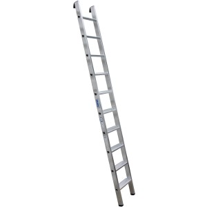 Krause Stabilo Anlegeleiter mit 10 Stufen, aus Aluminium für sicheren Stand.