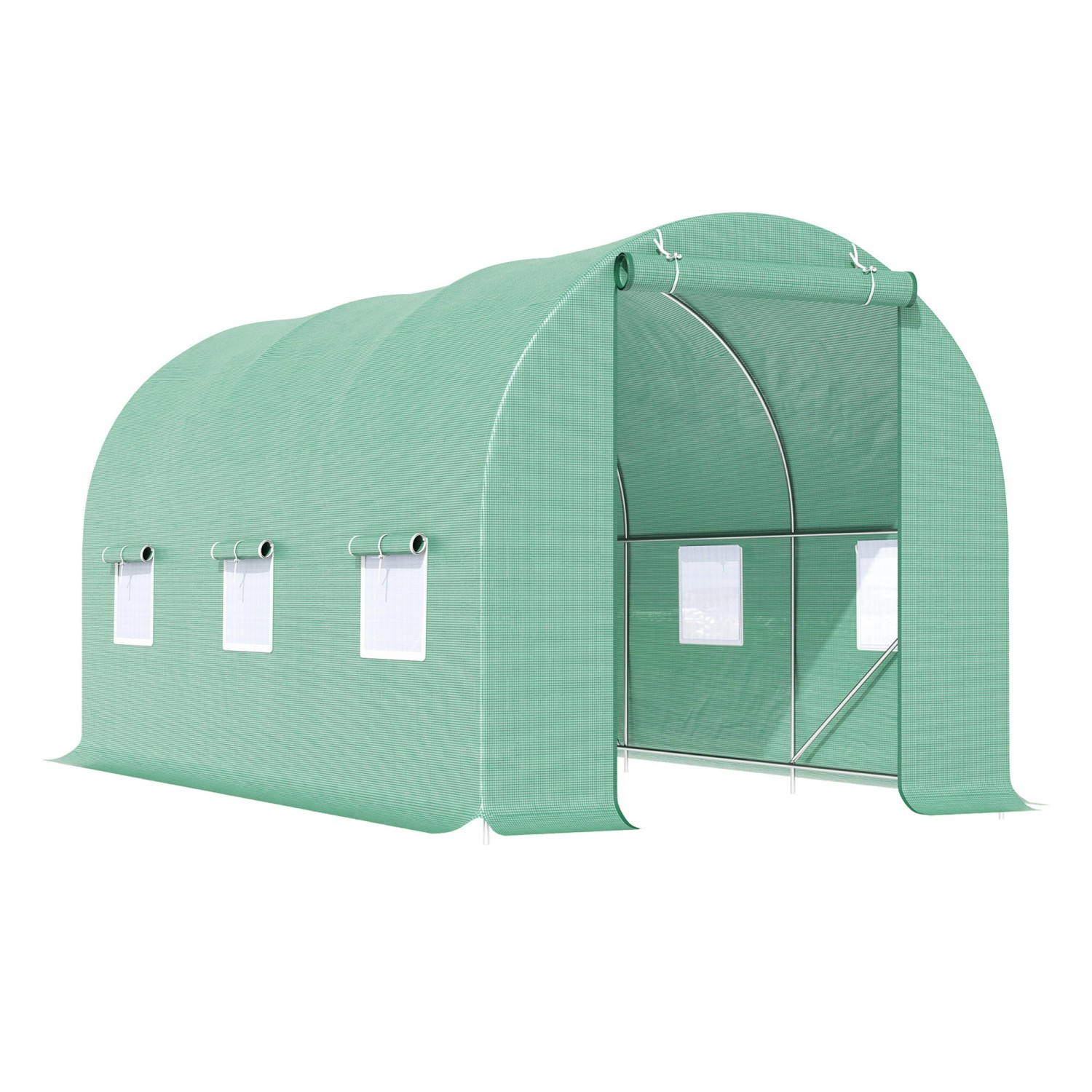 Outsunny Foliengewächshaus Folientunnel mit Fenster 445 x 190 x 200 cm günstig online kaufen