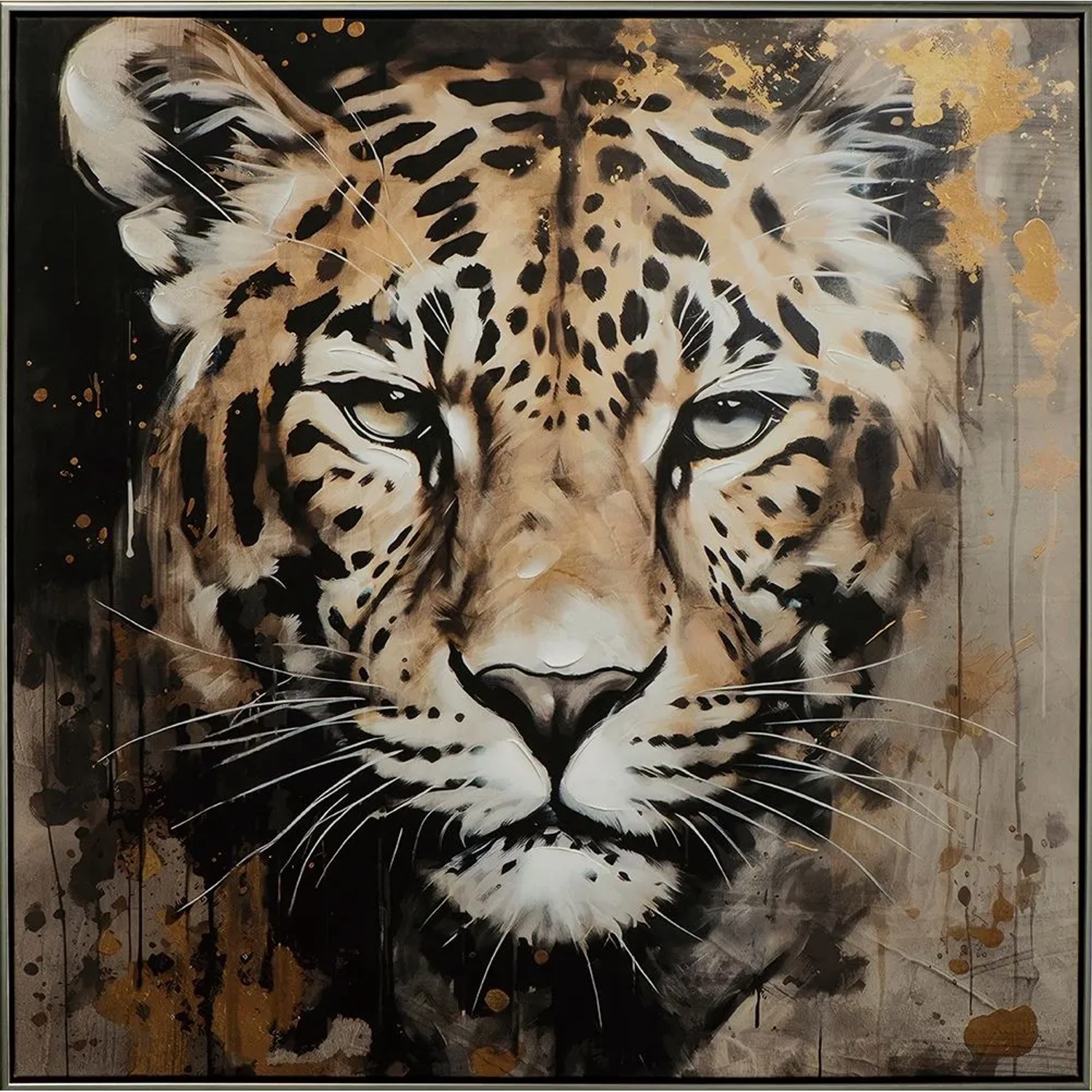 Art Universe Leinwandbild Powerful Leo 82 x 82 cm