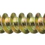 Gelb verzinkte LUX Spanplattenschraube 4x35 mm mit Senkkopf und PZ-Antrieb.