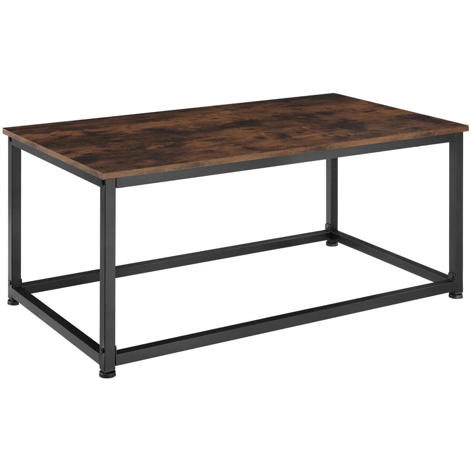 Tectake Couchtisch Lynch Industrial Style Holz und Stahl  100 x 55 x 45 50 cm Industrial Holz Dunkel  Rustikal