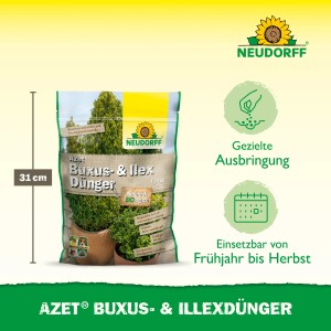 Neudorff Azet Buxus- und Ilex-Dünger 1,75kg: Organischer Dünger für Buchsbaum, Ilex und Immergrüne.