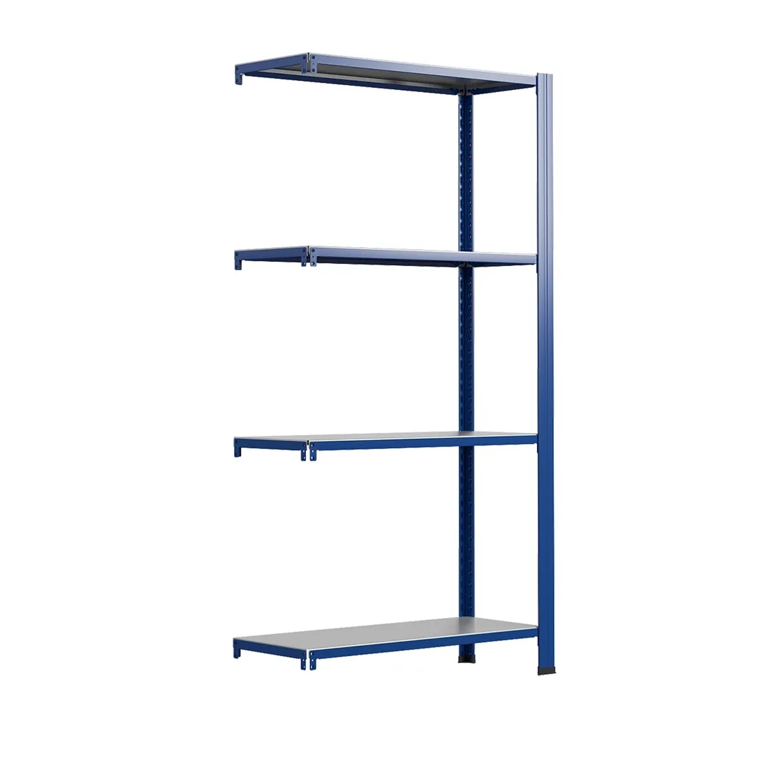 Ar Shelving T Profile Zusatzmodul Blau & Verzinkt 250x100x30 cm 4 Böden 180 kg