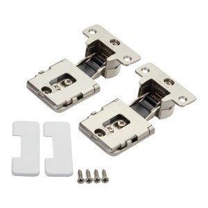 SALICE 1 Paar Conecta Scharnierset 134929 für Holzfront Nickel Matt Seitenaufschlag 14 Oder 16,5 mm