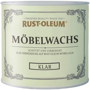 Dose Rust-Oleum Möbelwachs Farblos für Innen, geeignet für Kreidefarben und Holzschutz.