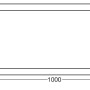 Technische Zeichnung der Ledvance Planon Plus Smart WiFi Panelleuchte, 100x25x5,6 cm.