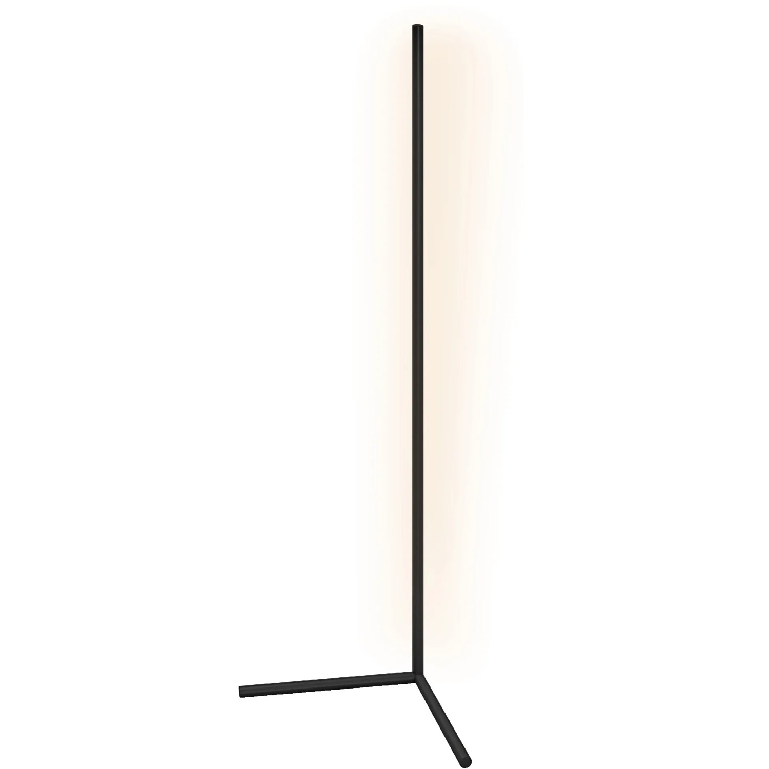 Schwarze Ledvance Smart+ WiFi Eck-Stehlampe, 142 cm, für indirekte Beleuchtung.