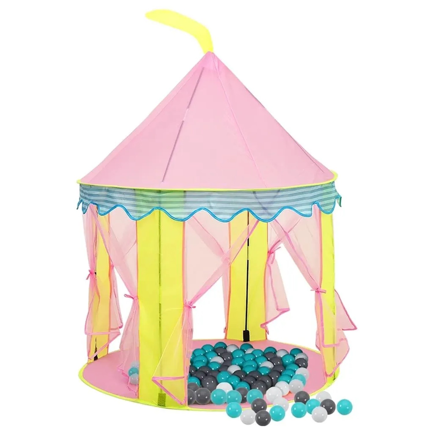 vidaXL Kinder-Spielzelt mit 250 Bällen Rosa 100x100x127 cm 3107746