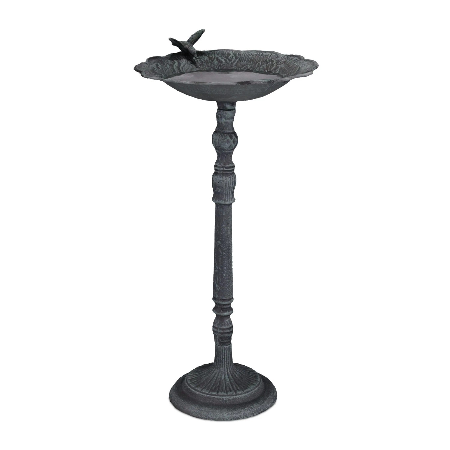 Relaxdays Vogeltränke Gusseisen Dunkelgrün Wetterfest Frostsicher 74,5 cm x 37,5 cm x 35 cm 9 kg