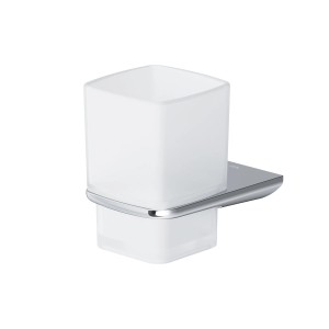 AM.PM Zahnbürstenhalter Inspire V2.0 Chrom mit satiniertem Glas Zahnputzbecher.