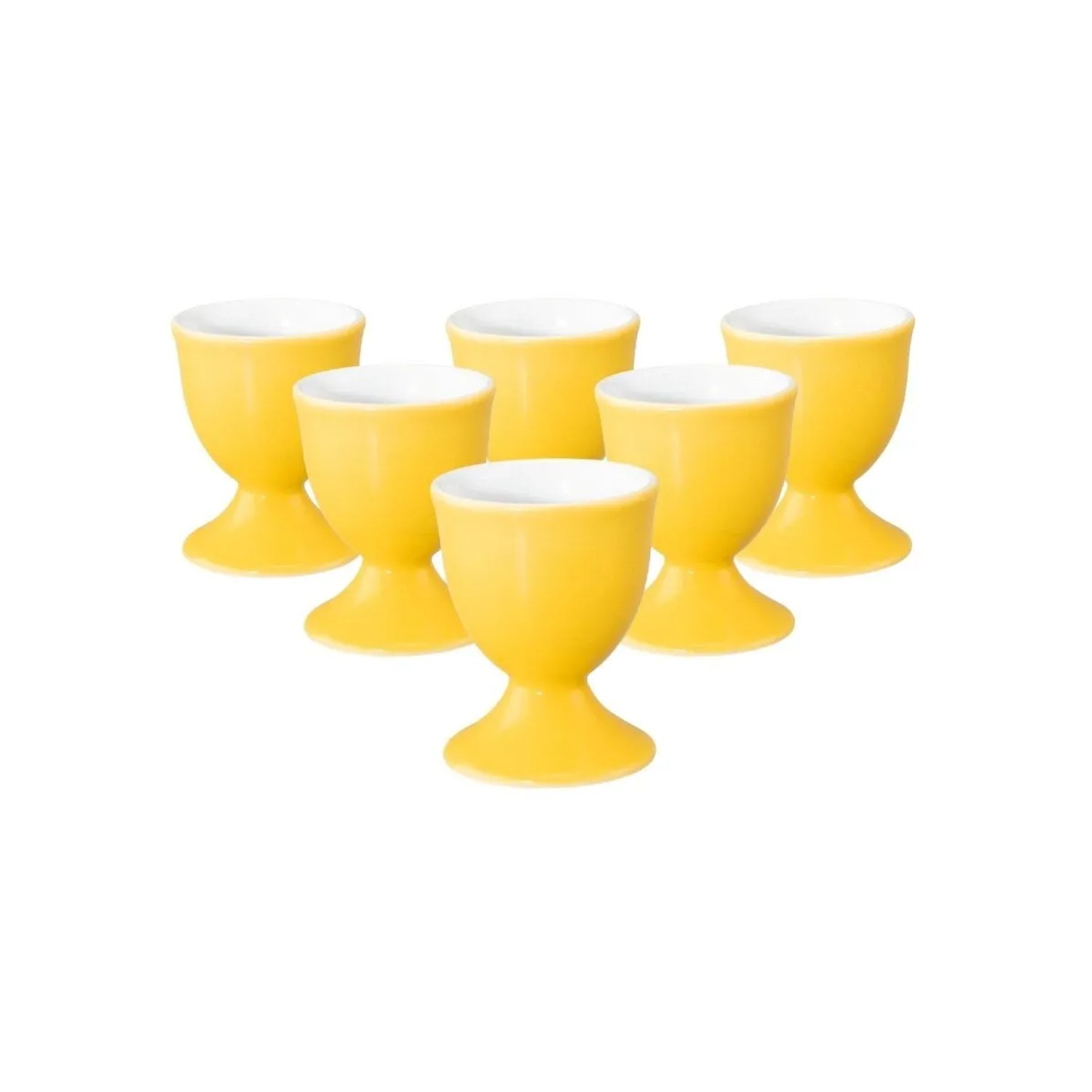 Seltmann Weiden Liberty Pure Colors Eierbecher 4,9 cm 6er Set Yellow Glow