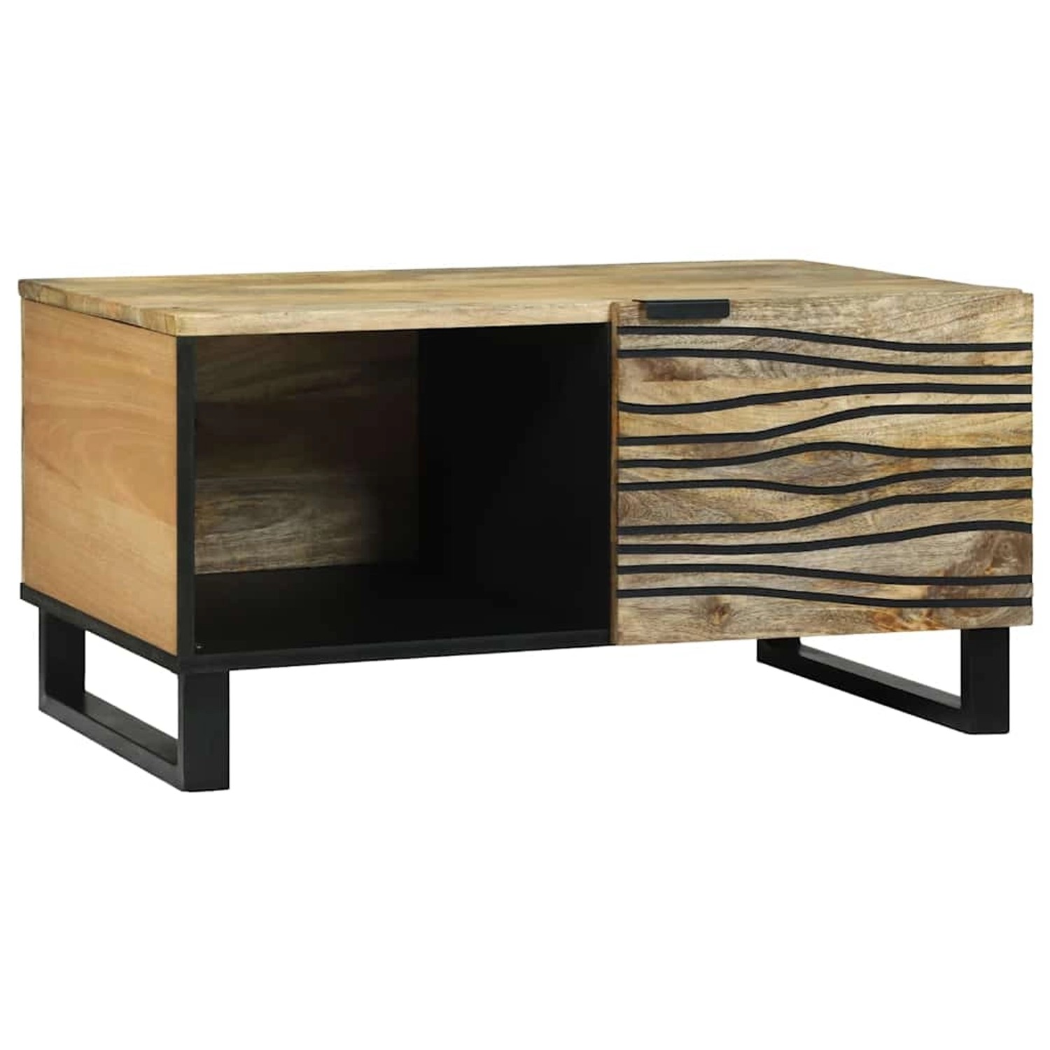 vidaXL Couchtisch Braun und Schwarz 80 x 50 x 40 cm 4017940 günstig online kaufen