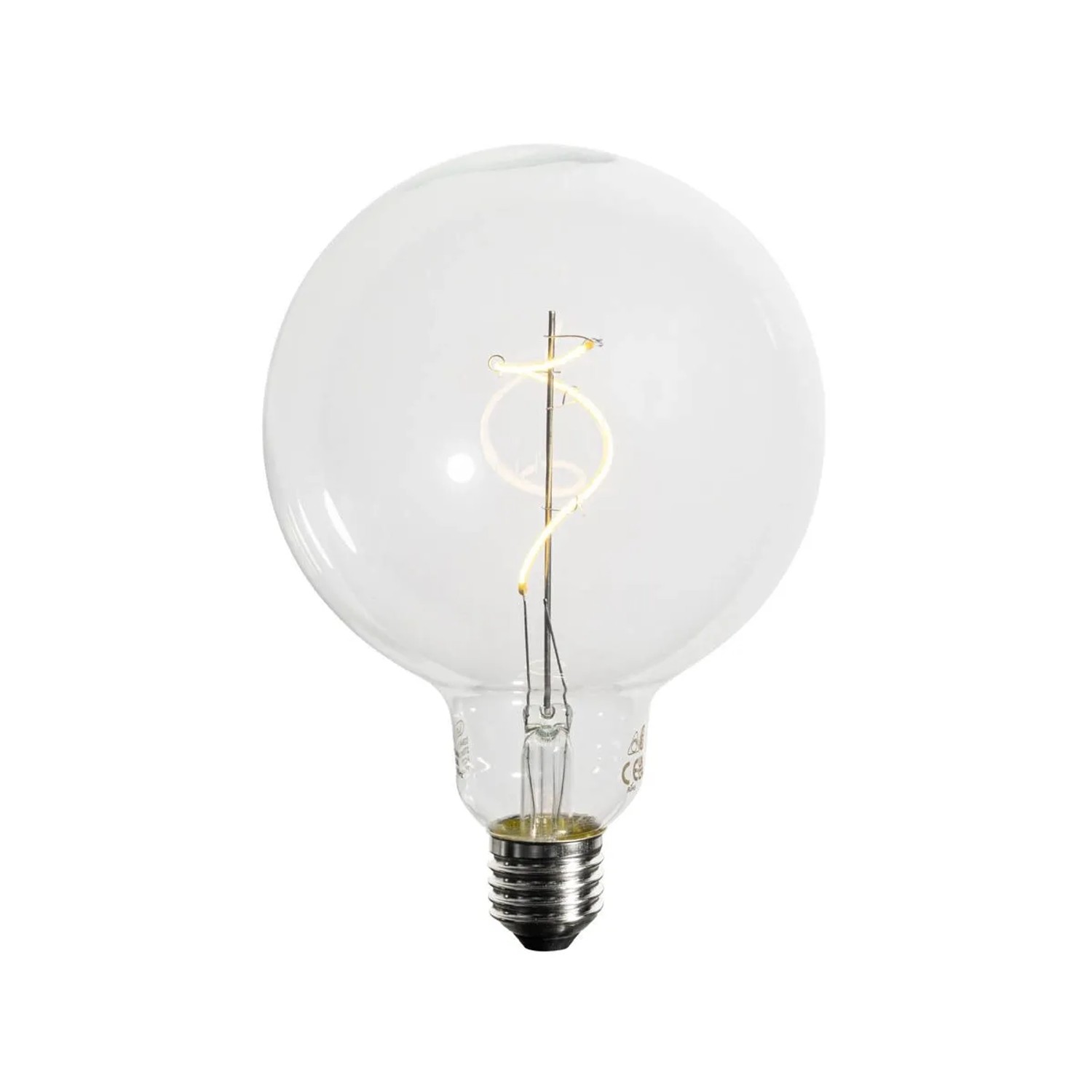 LUEDD E27 Dimmbare LED Spiralfaden G125 4W 270,m 2700K