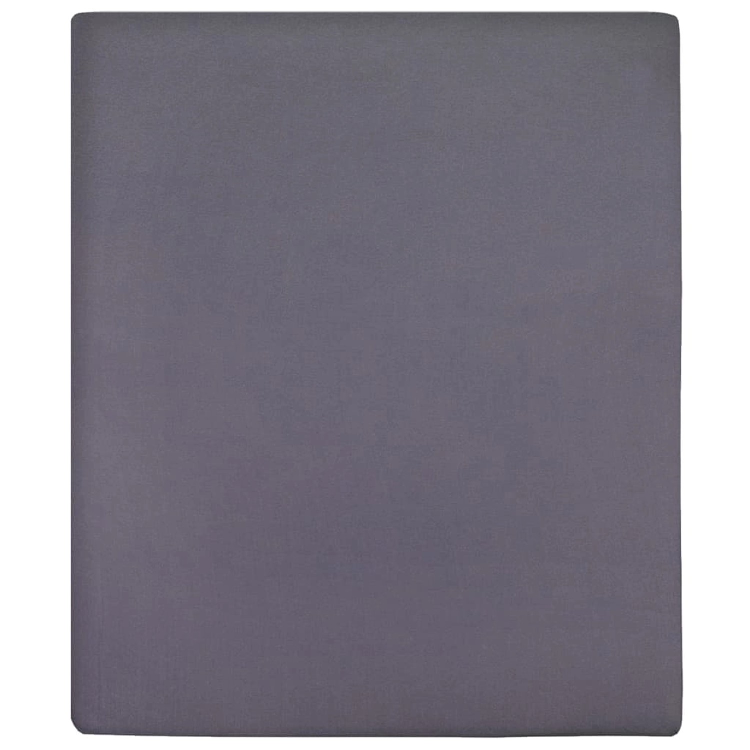 vidaXL Spannbettlaken 2 Stk Jersey Anthrazit 100x200 cm Baumwolle 136193