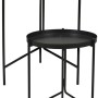 Beistelltisch 2er Set aus schwarzem Eisen mit Dreifuß-Design.