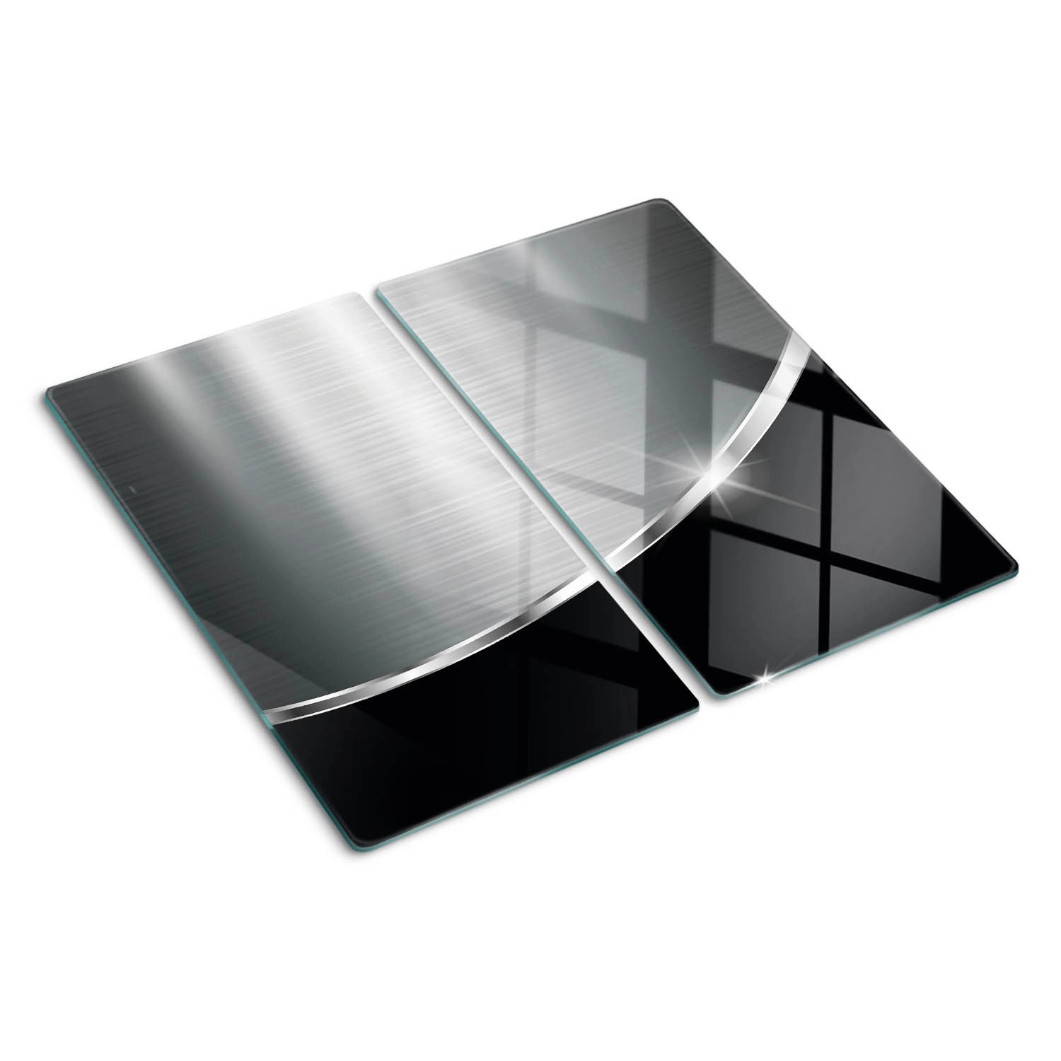 Tulup Herdabdeckplatte SET aus 2 Stück 30x52 cm Schneidebrett aus Glas Schu günstig online kaufen