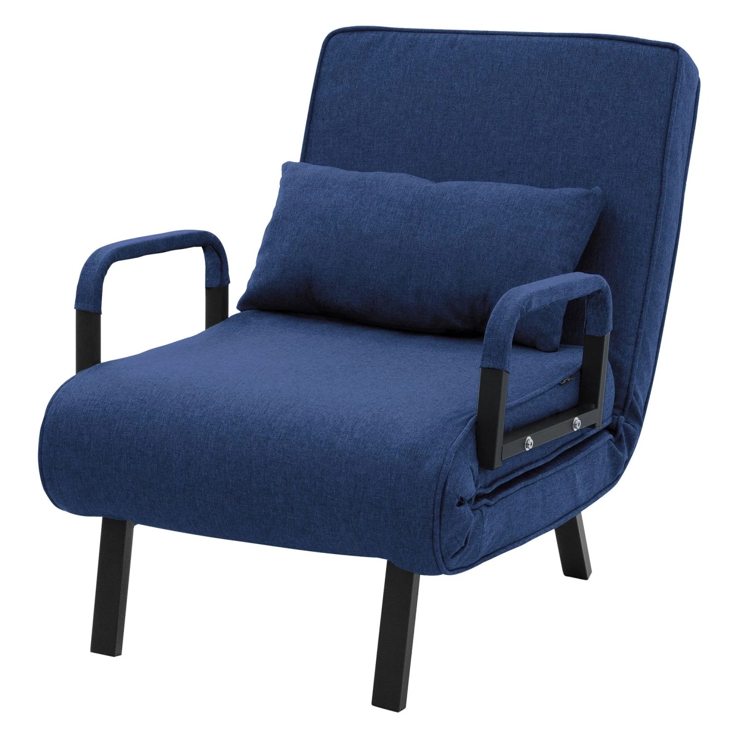ML-Design Schlafsessel mit Bettfunktion Blau 3in1 Bettsessel Klappbar 186x60 cm mit Stahlrahmen & Chenille