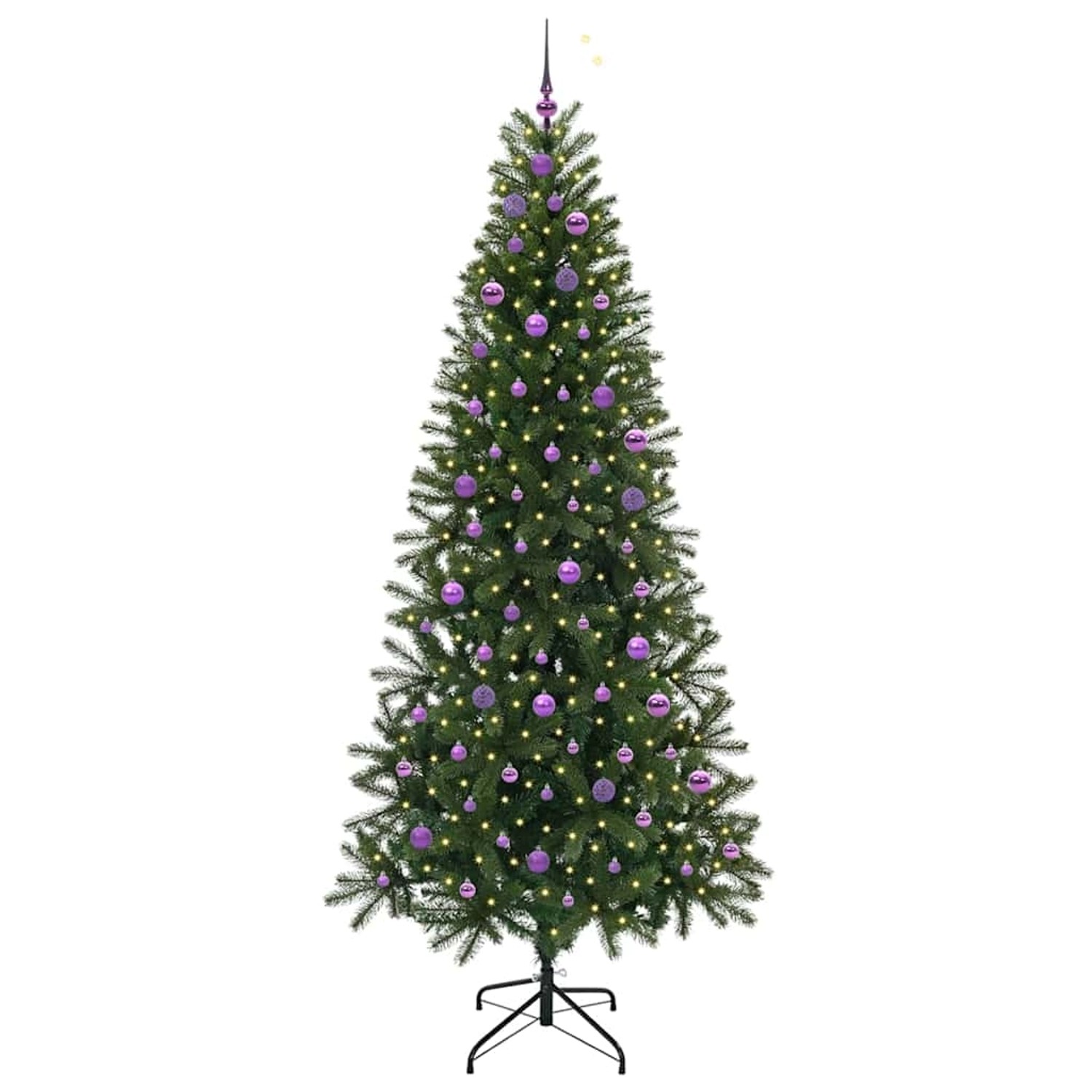 vidaXL Künstlicher Weihnachtsbaum mit 300 LEDs Grün 240 cm PE und PVC 3397386