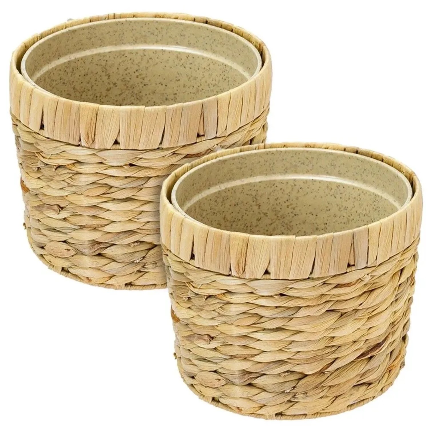 HMF 37280-19CM-S2 Innovativer Blumentopf Wasserhyazinthe Pflanztopf Rund 19 cm Durchmesser 2er Set