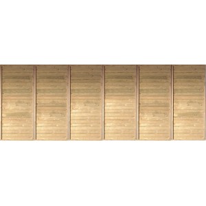 Karibu Rückwand für Doppelcarport, kesseldruckimprägniert, aus Holz.