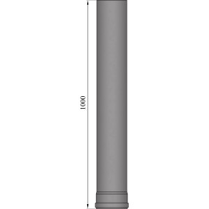 Firefix Rauchrohr, 1000 mm lang, 80 mm Durchmesser, für Pelletöfen.