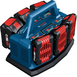 Bosch Professional GAL 18V6-80 Akku-Ladegerät für 6 Akkus gleichzeitig.